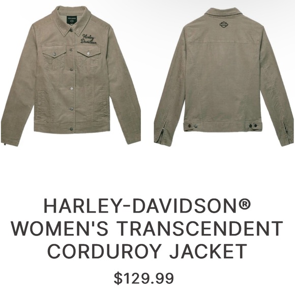 HARLEY-DAVIDSON WOMEN'S TRANSCENDENT CORDUROY JACKET: TIMELESS STYLE - Picture 2 of 6